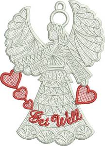 Picture of FSL Get Well Angel Machine Embroidery Design