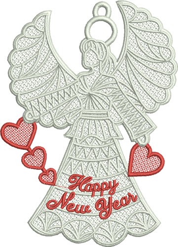 FSL New Year Angel Machine Embroidery Design