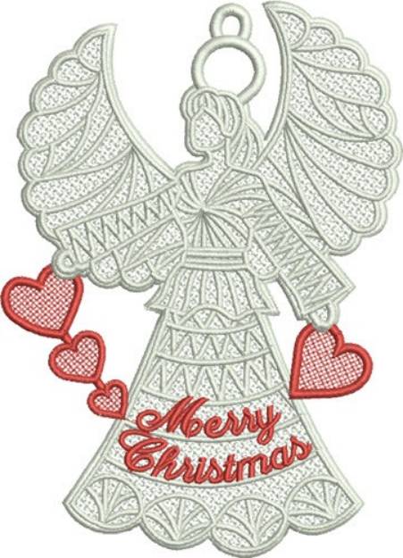 Picture of FSL Christmas Angel Machine Embroidery Design