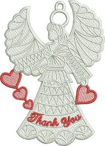 Picture of Free Standing Lace  Heart Angel  Machine Embroidery Design