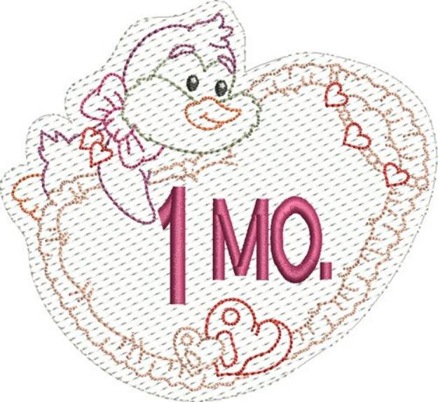 Picture of Baby 1 Month Machine Embroidery Design