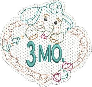 Picture of Baby 3 Months Machine Embroidery Design
