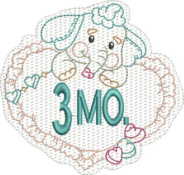 Picture of Baby 3 Months Machine Embroidery Design