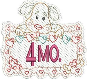 Picture of Baby 4 Months Machine Embroidery Design