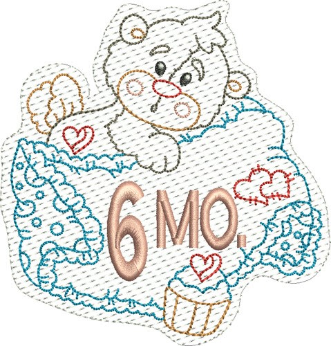 Baby 6 Months Machine Embroidery Design