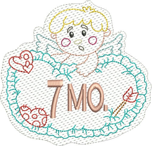 Baby 7 Months Machine Embroidery Design