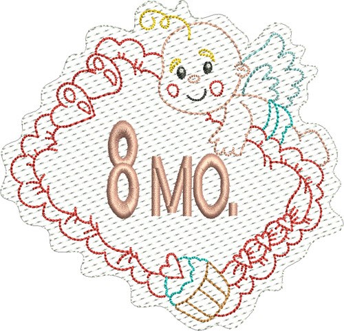 Baby 8 Months Machine Embroidery Design