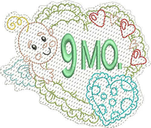Baby 9 Months Machine Embroidery Design