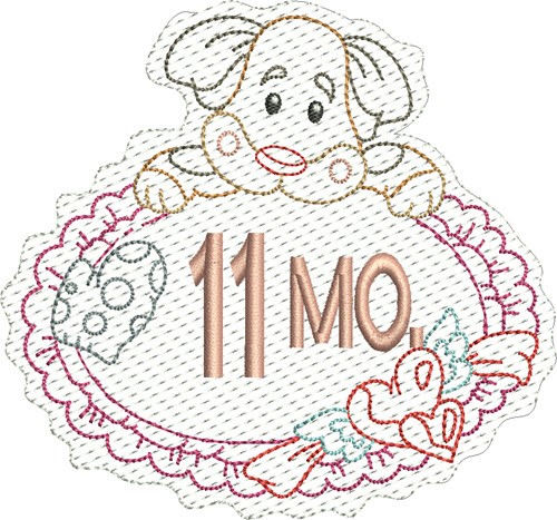 Baby 11 Months Machine Embroidery Design