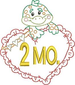 Picture of Baby 2 Month Outline Machine Embroidery Design