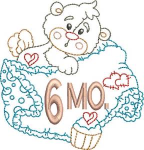 Picture of Baby 6 Month Machine Embroidery Design