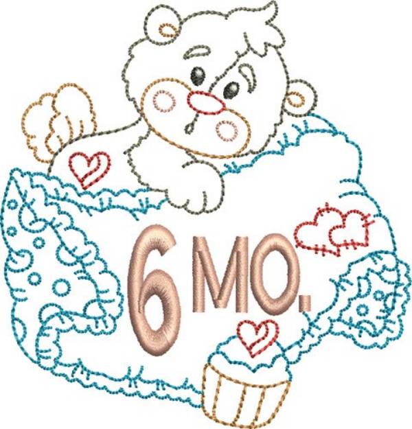 Picture of Baby 6 Month Machine Embroidery Design