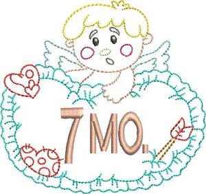 Picture of Baby 7 Month Machine Embroidery Design