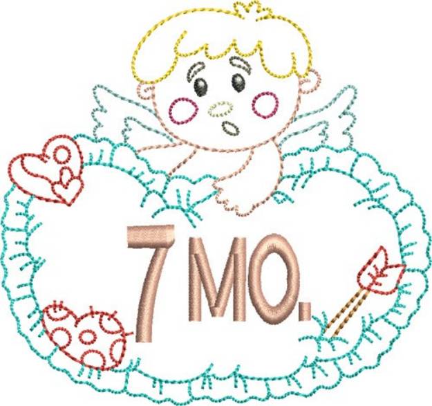 Picture of Baby 7 Month Machine Embroidery Design