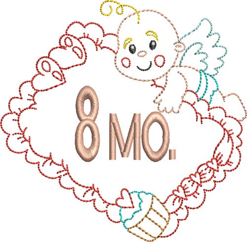 Baby 8 Month Machine Embroidery Design