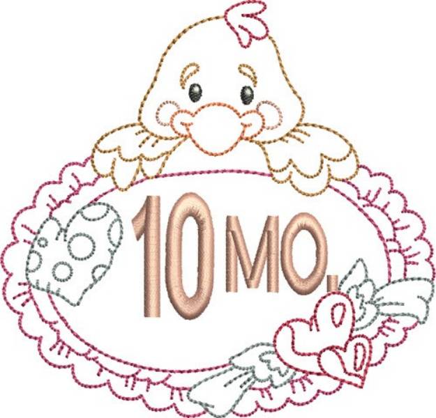 Picture of Baby 10 Month Machine Embroidery Design