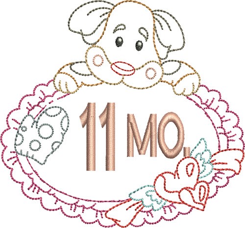 Baby 11 Month Machine Embroidery Design