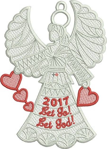 Picture of FSL Inspirational Heart Angel  Machine Embroidery Design