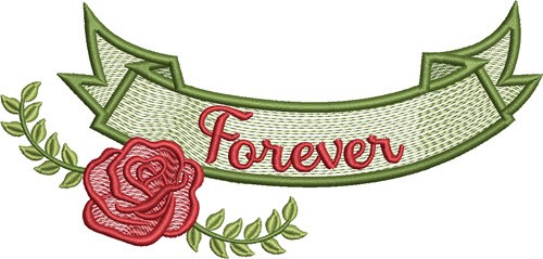 Forever Banner Machine Embroidery Design