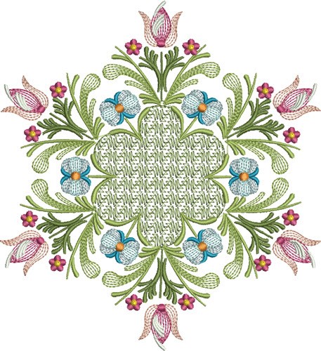 Tulip Quilt Machine Embroidery Design