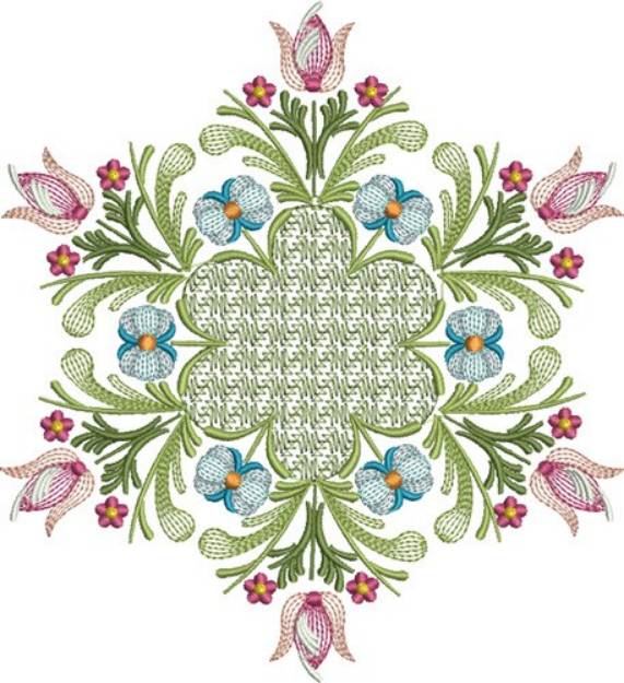 Picture of Tulip Quilt Machine Embroidery Design