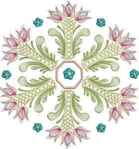 Picture of Tulip Circle Machine Embroidery Design
