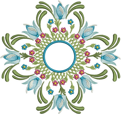 Tulip Ring Machine Embroidery Design