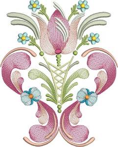 Picture of Tulip Flower Machine Embroidery Design