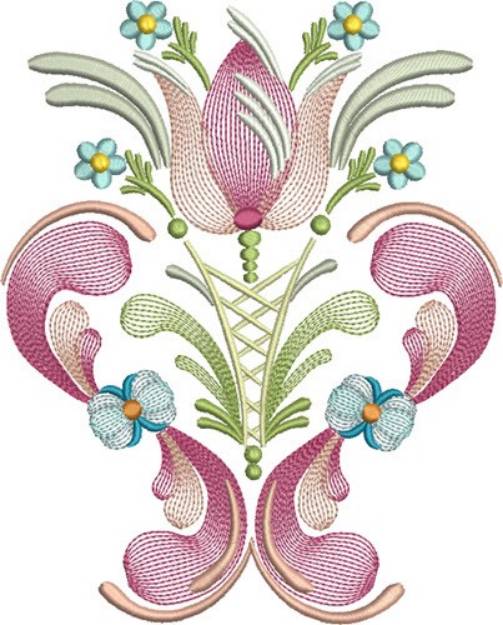 Picture of Tulip Flower Machine Embroidery Design
