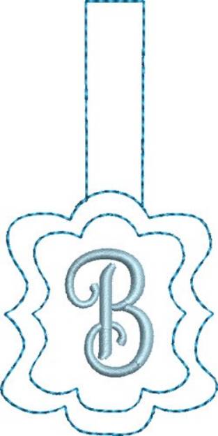 Picture of Monogrammed Keyfob Letter B Machine Embroidery Design