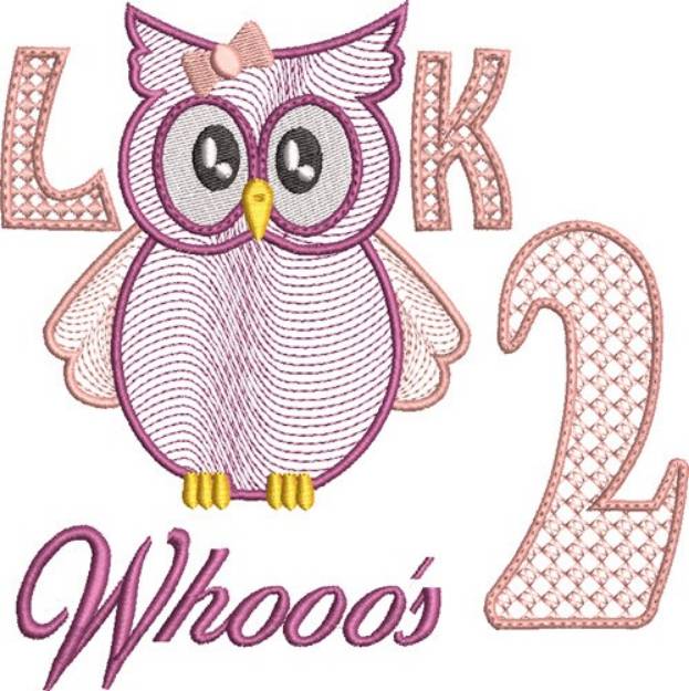 Picture of Look Whooos 2 Machine Embroidery Design