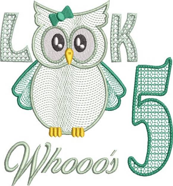Picture of Look Whooos 5 Machine Embroidery Design