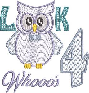 Picture of Look Whooos 4 Machine Embroidery Design