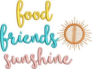 Picture of Food Friends Sunshine Machine Embroidery Design