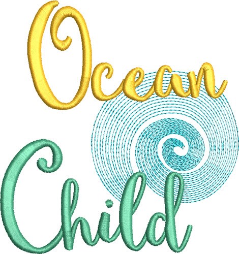Ocean Child Machine Embroidery Design