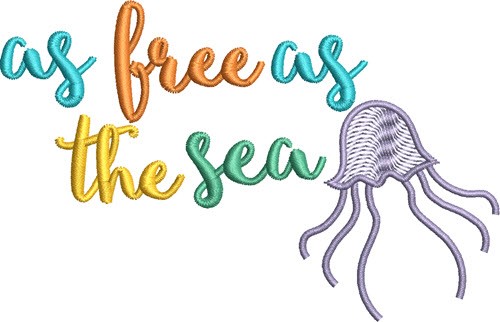 Free As The Sea Machine Embroidery Design