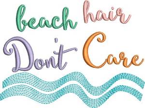 Picture of Beach Hair Machine Embroidery Design