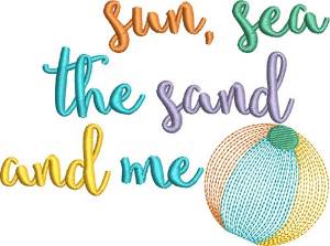 Picture of Sun Sea Sand Machine Embroidery Design