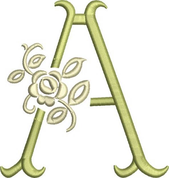 Picture of Tuscan Rose Monogram A Machine Embroidery Design