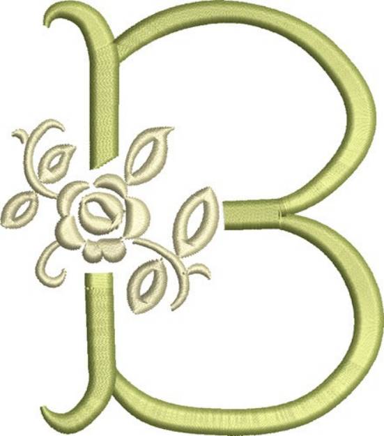 Picture of Tuscan Rose Monogram B Machine Embroidery Design