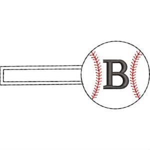 Picture of Baseball Key Fob B Machine Embroidery Design