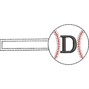 Picture of Baseball Key Fob D Machine Embroidery Design