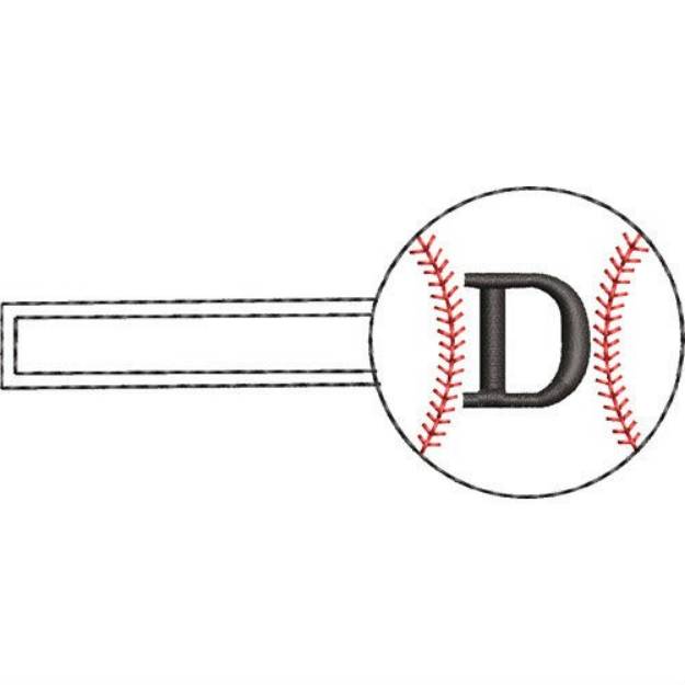 Picture of Baseball Key Fob D Machine Embroidery Design