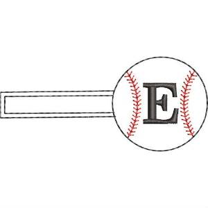 Picture of Baseball Key Fob E Machine Embroidery Design
