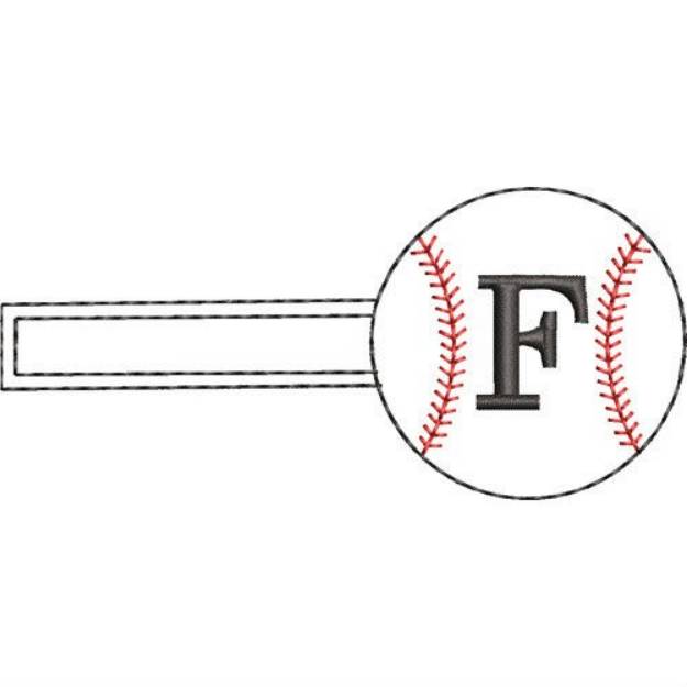 Picture of Baseball Key Fob F Machine Embroidery Design