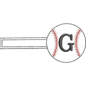 Picture of Baseball Key Fob G Machine Embroidery Design