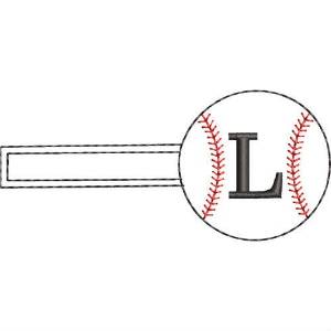Picture of Baseball Key Fob L Machine Embroidery Design
