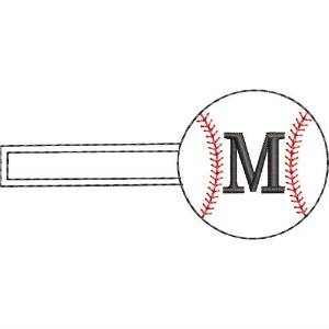 Picture of Baseball Key Fob M Machine Embroidery Design