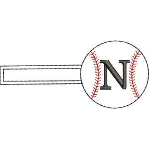 Picture of Baseball Key Fob N Machine Embroidery Design