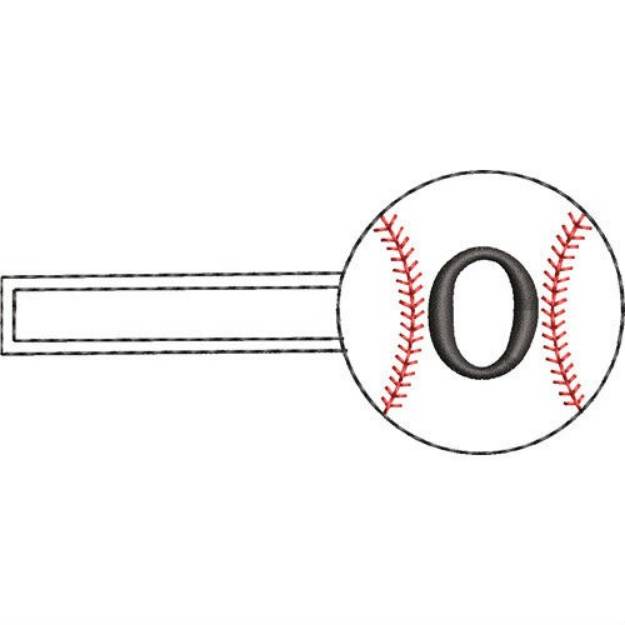 Picture of Baseball Key Fob O Machine Embroidery Design